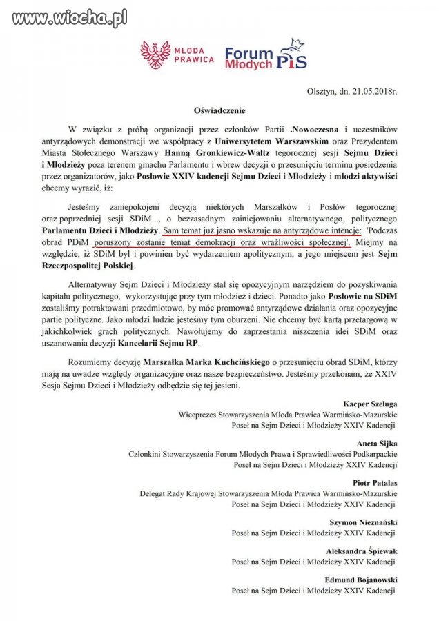 Antyrządowe tematy to