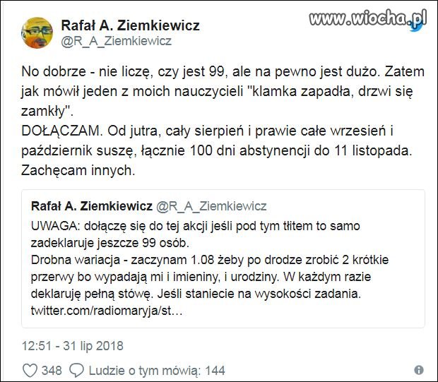 Rafał kończy z nałogiem na 3 miechy !