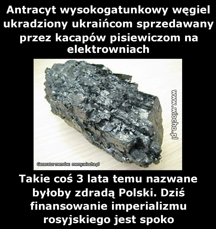 Ktoś zapomniał jak kacapy kradły nam węgiel i uran