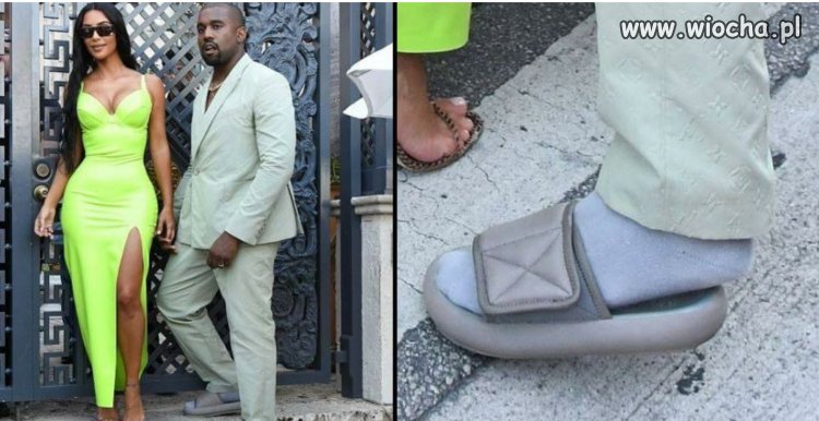 Kanye przychodzi na wesele w za małych klapkach