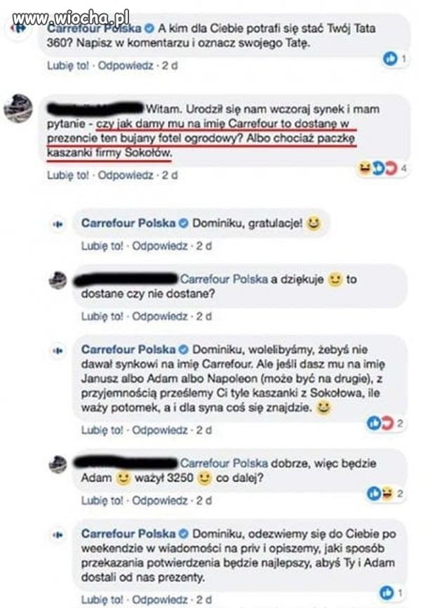 Mógł być Carrefour Kowalski a będzie Adaś Kaszana