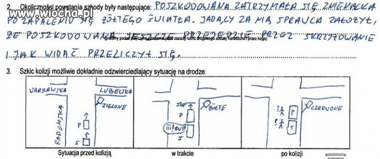 Artystyczna wizja zdarzenia drogowego