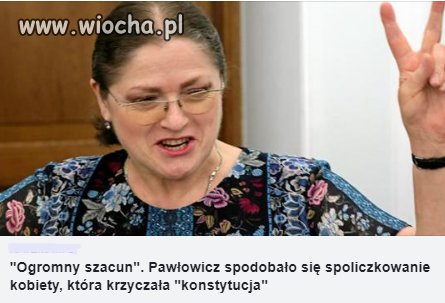 Tej babie należy spuścić konkretne manto