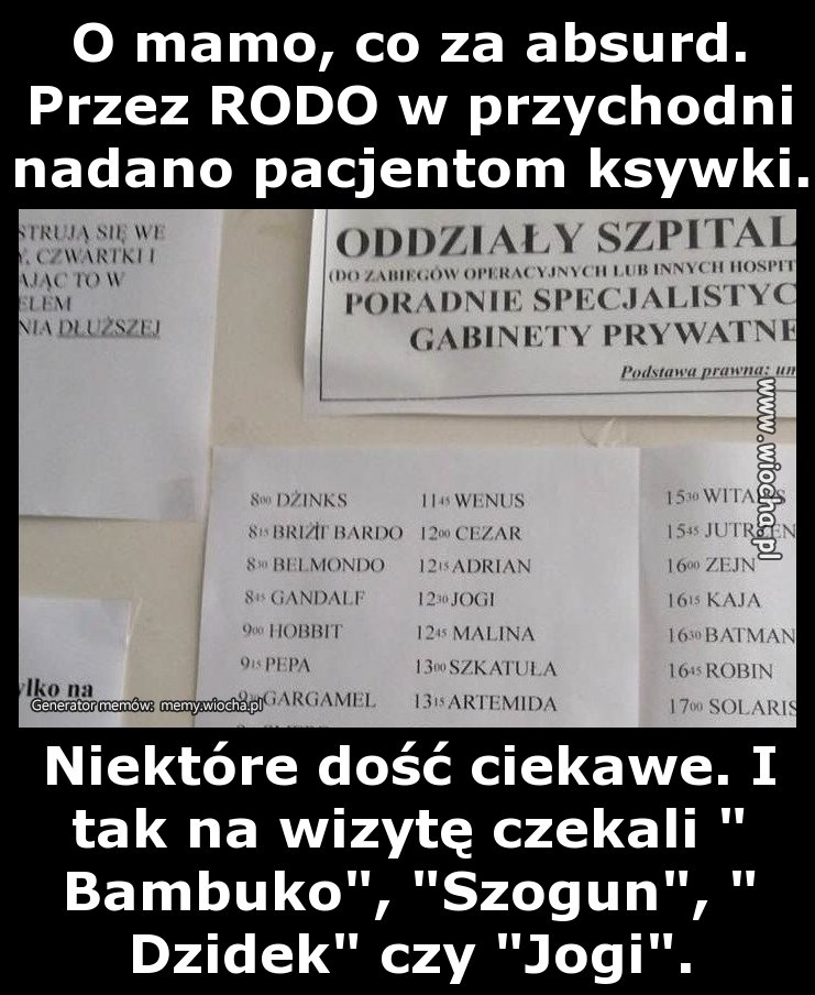 O mamo, co za absurd. Przez RODO w przychodni