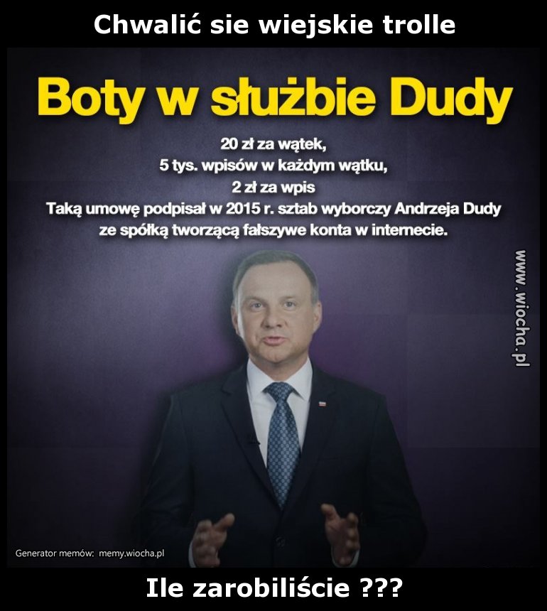 Chwalić się wiejskie trolle 