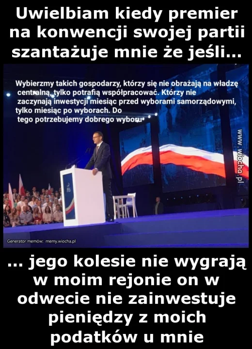 Uwielbiam kiedy premier na konwencji swojej partii