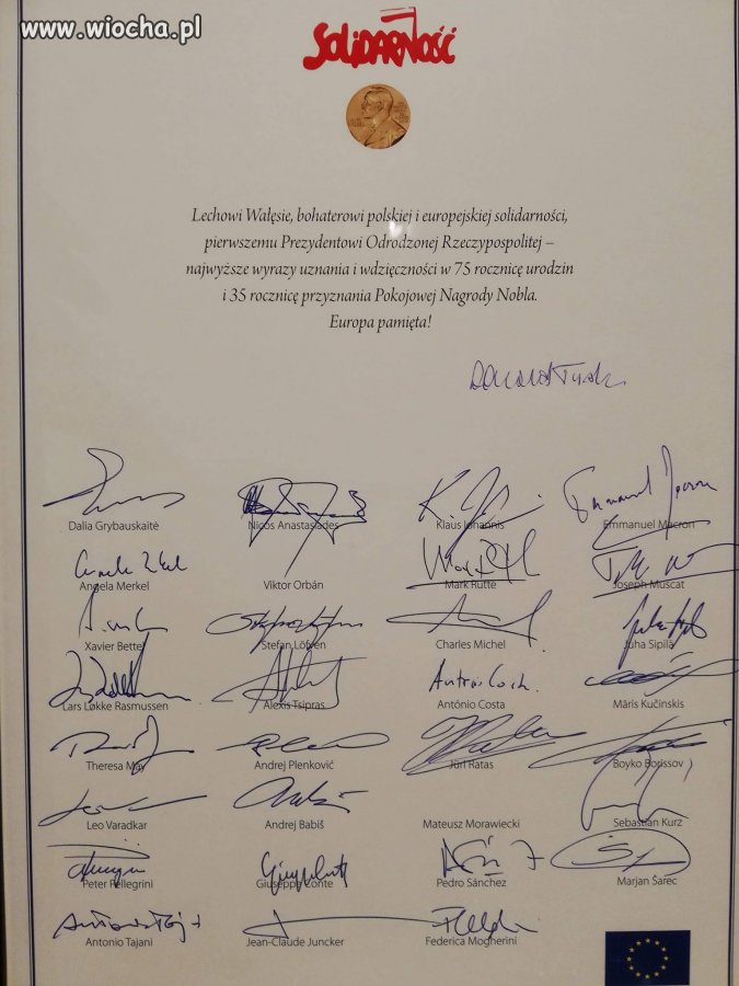 Życzenia urodzinowe dla L. Wałęsy