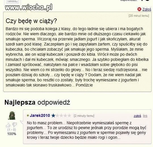 Sperma z jogurtem