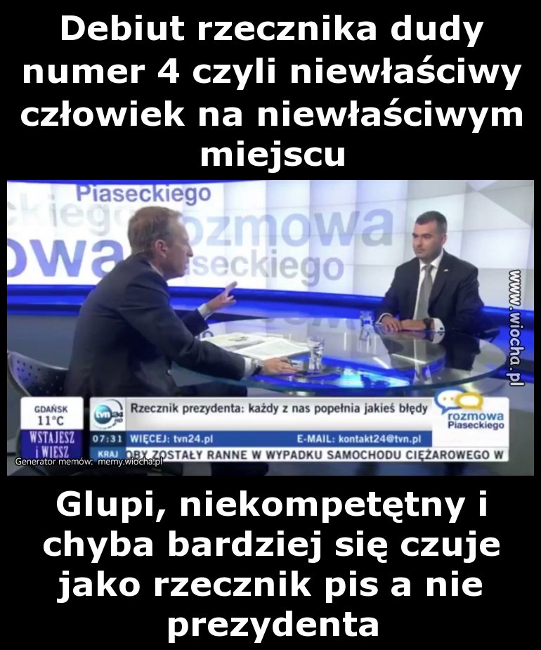 Debiut rzecznika Dudy numer 4 
