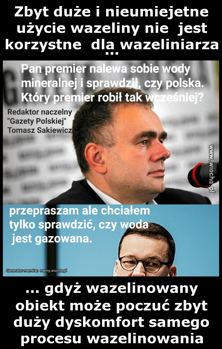 Zbyt duże i nieumiejetne użycie wazeliny 
