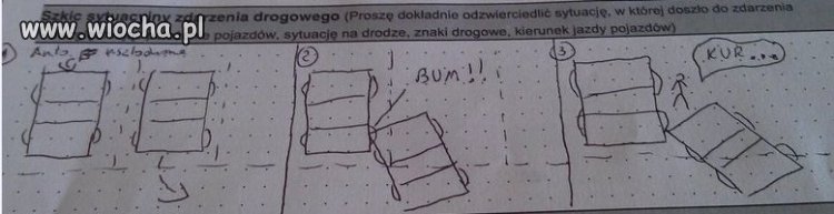 Wizja artystyczną kolizji drogowej