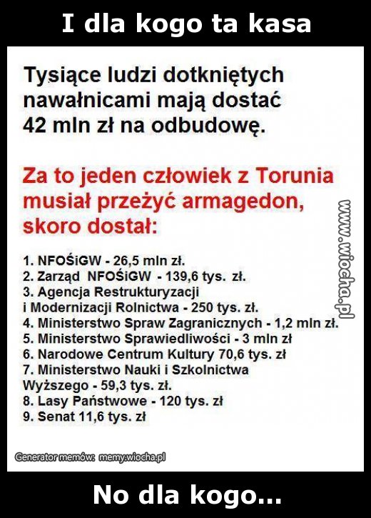 I dla kogo ta kasa