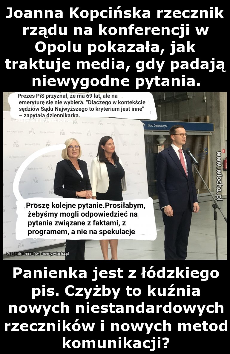 Joanna Kopcińska rzecznik rządu na konferencji w