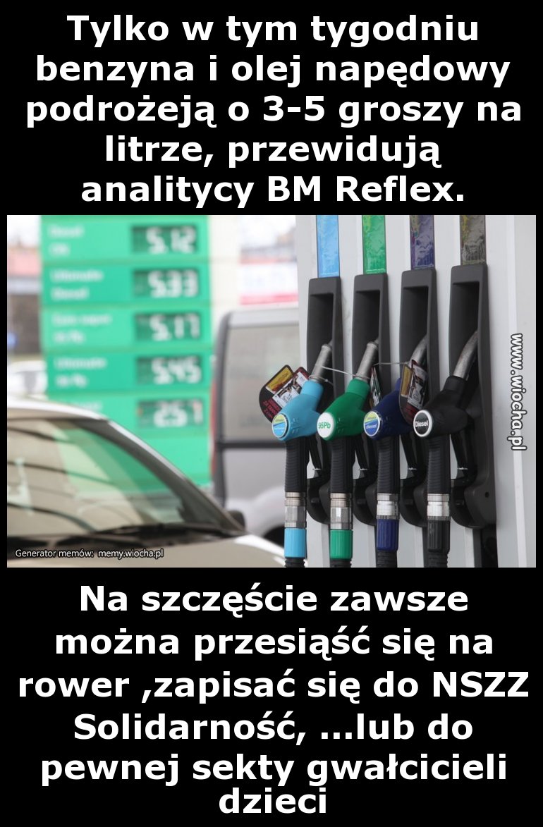 Tylko w tym tygodniu benzyna i olej napędowy