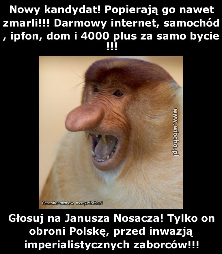Nowy kandydat! Popierają go nawet zmarli!!!