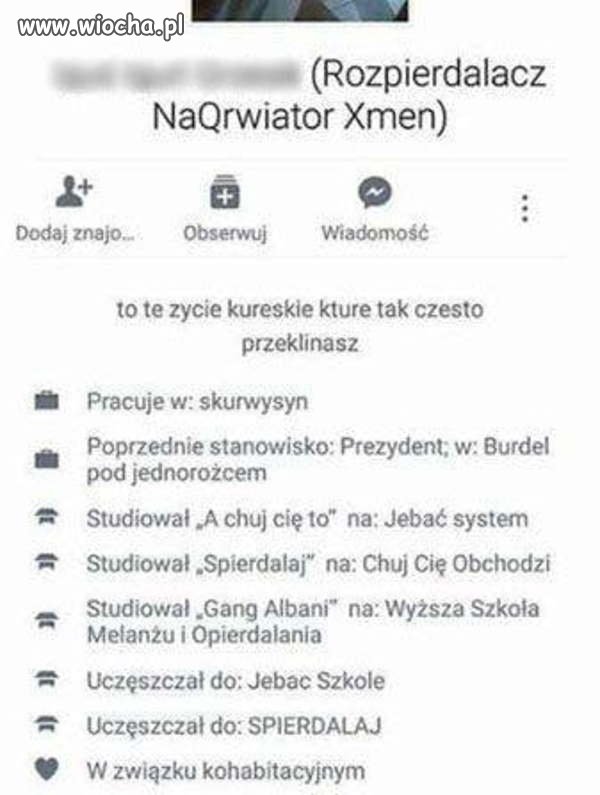 Ciekawe jak wygląda jego CV