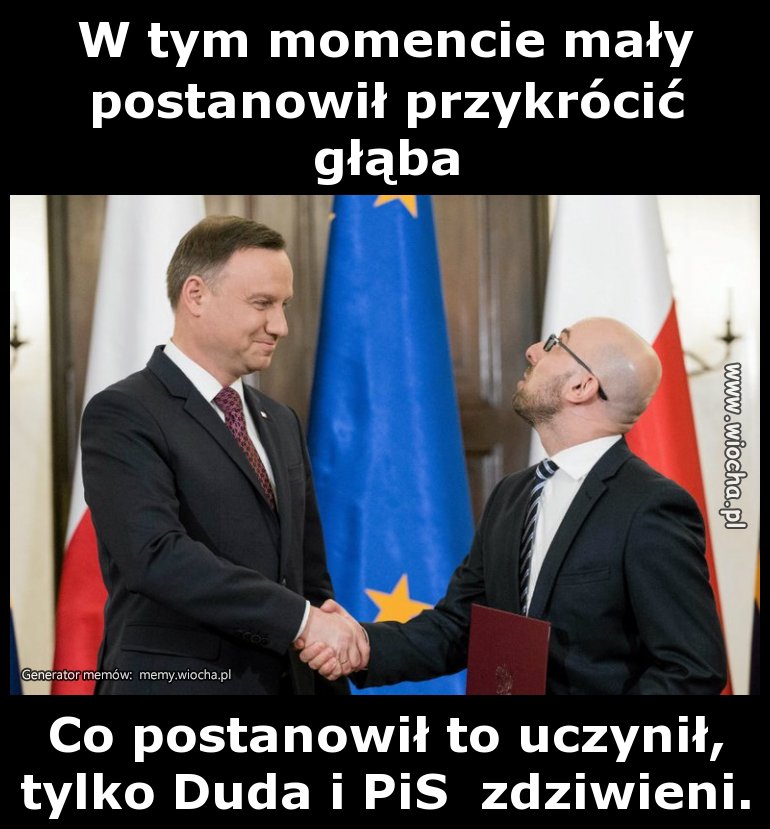 W tym momencie mały postanowił przykrócić głąba