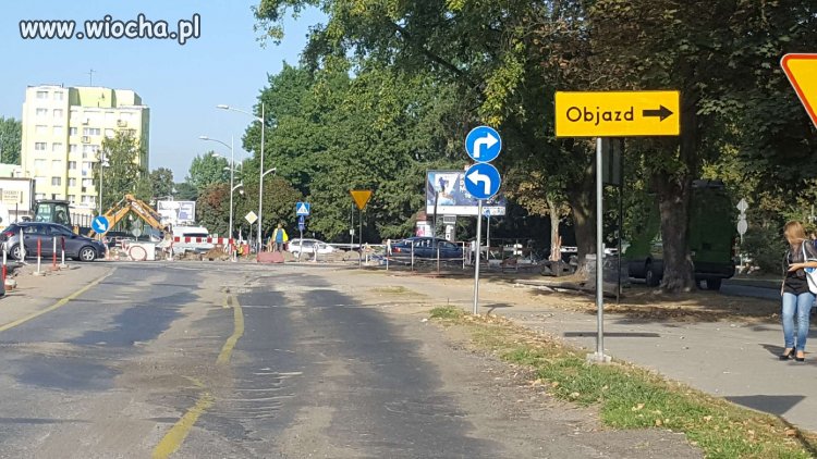 Roboty drogowe w Płocku