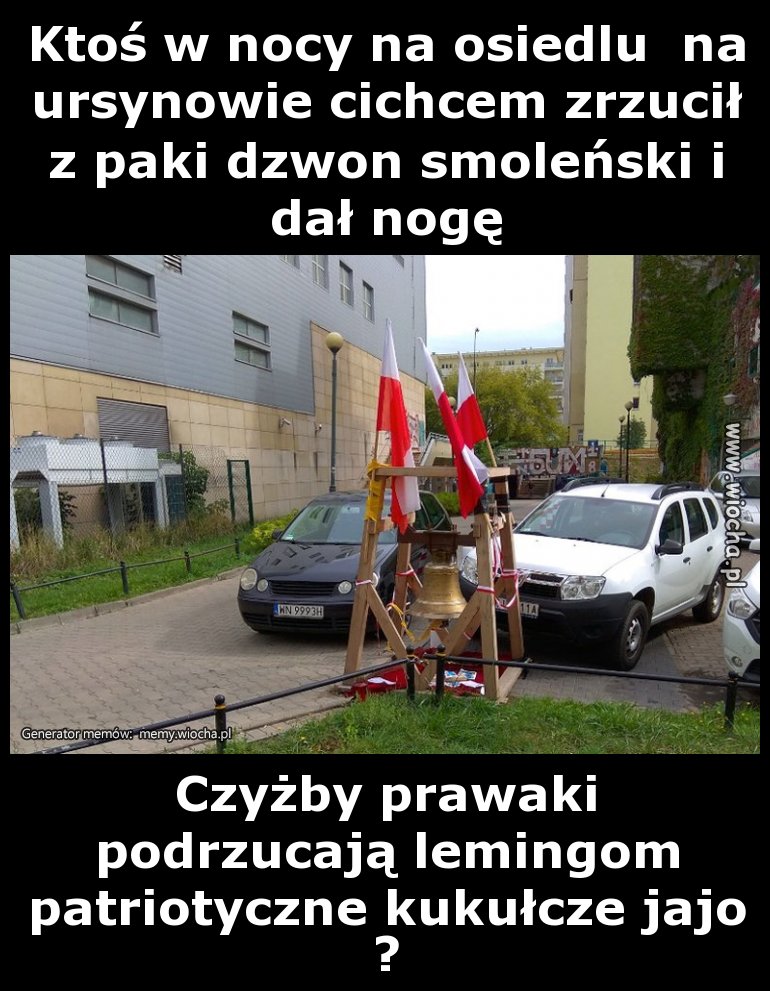 Ktoś w nocy na osiedlu  na ursynowie cichcem