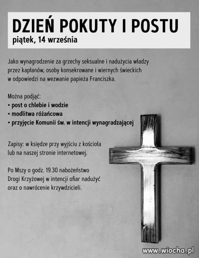 Chore! ludzie mają pościć