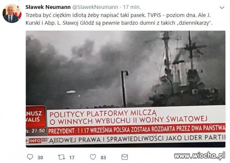 Tak myślałem, że II wojna światowa to też wina Tuska