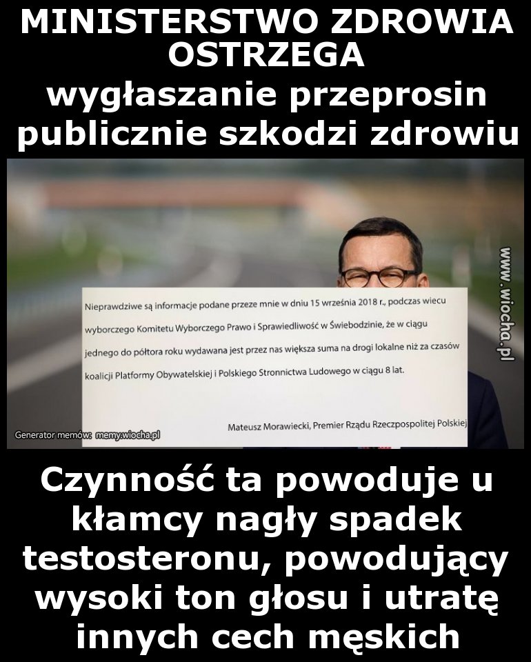 MINISTERSTWO ZDROWIA OSTRZEGA