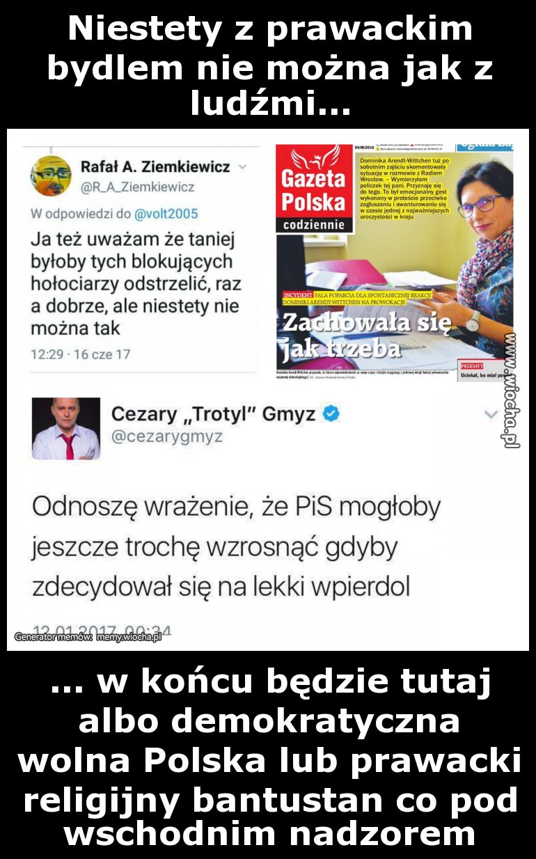 Niestety z prawackim bydlem nie można jak z