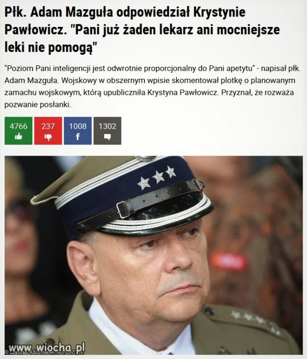 Odpowiedź płk. Mazguły 