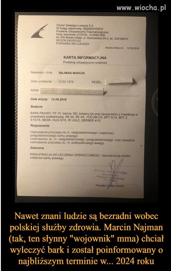 Służba zdrowia i terminy.