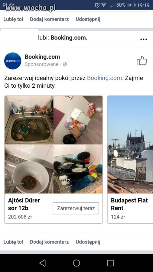 Takie rewelacje na booking.com