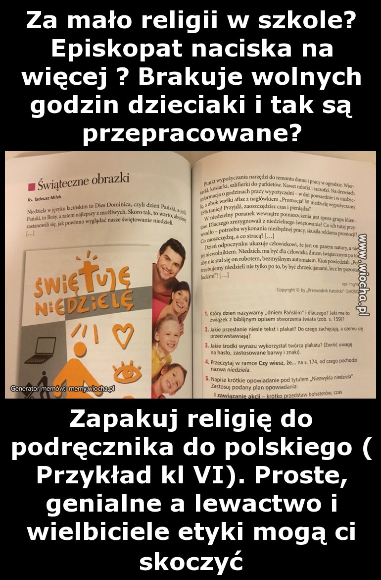 Za mało religii w szkole? Episkopat naciska na