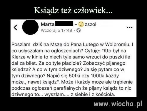 Ksiądz powinien być autorytetem moralnym