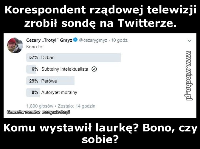 Korespondent rządowej telewizji zrobił sondę na