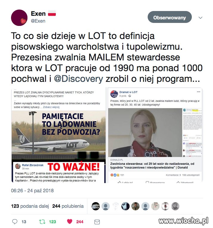 Żenada w LOT