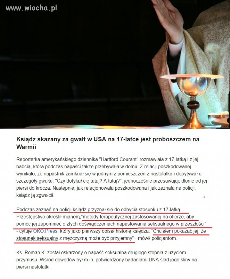 Ksiądz zgwałcił zgwałconą a miał jej pomóc