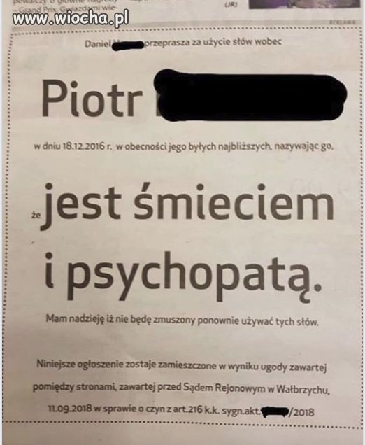 Mistrzowskie przeprosiny