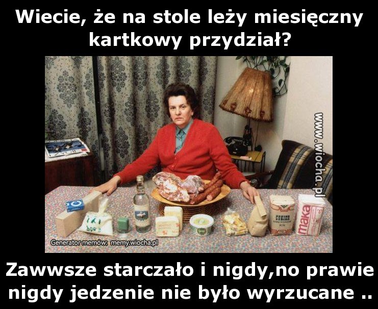 Wiecie, że na stole leży miesięczny kartkowy