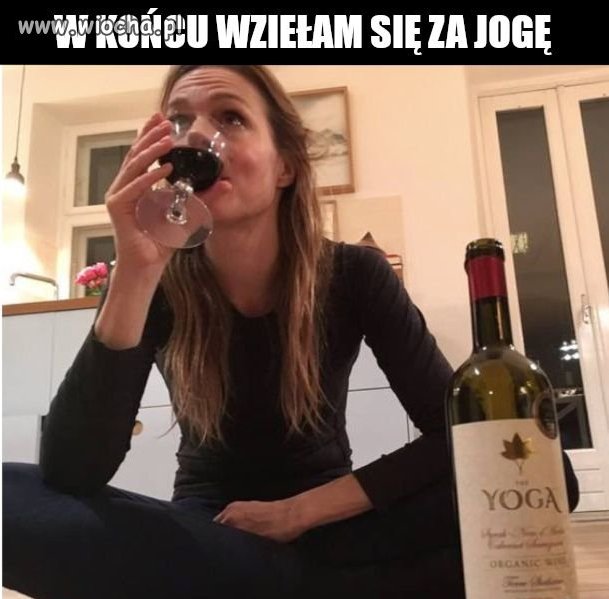 W końcu wzięła się za jogę