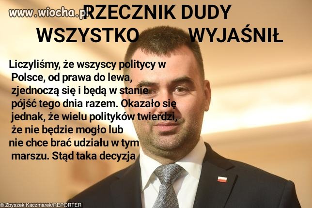 Duda tłumaczy się przez rzecznika z planowanej absencji