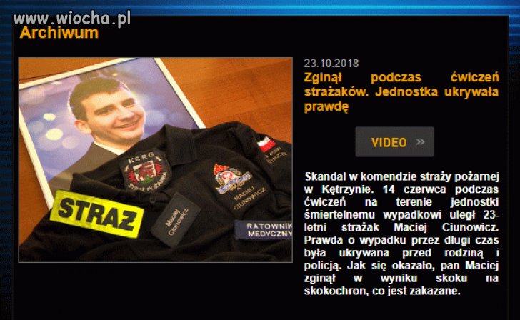 Lekarzowi powiedzieli, że zemdlał i spadł