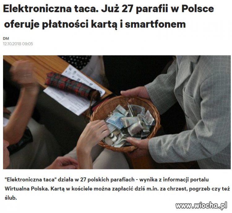 A może przelew bez wychodzenia do kościoła?