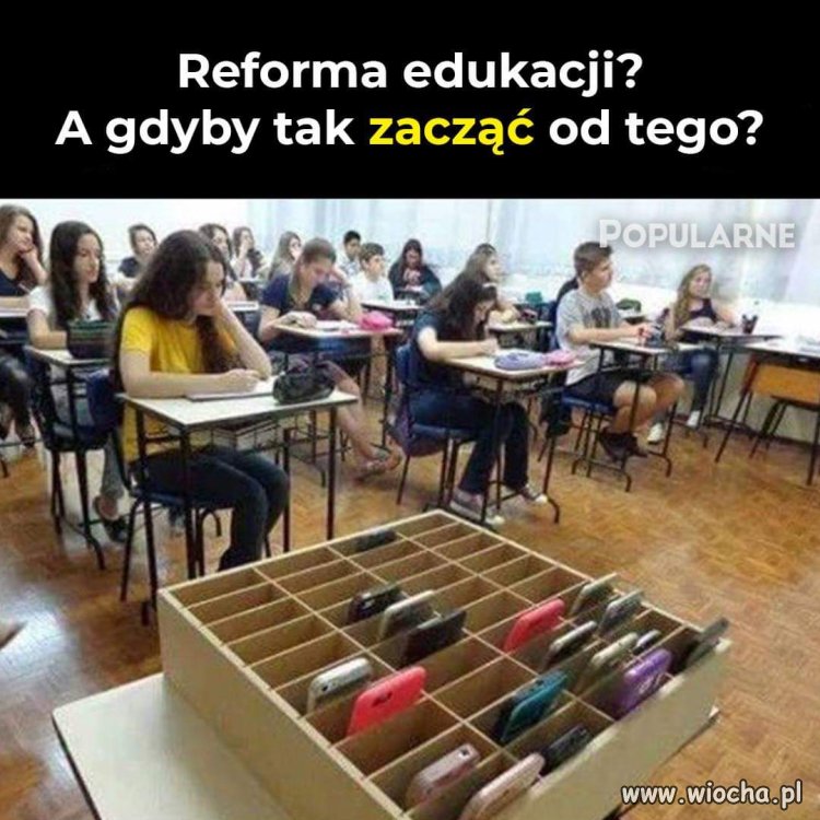 Używanie telefonu podczas lekcji.
