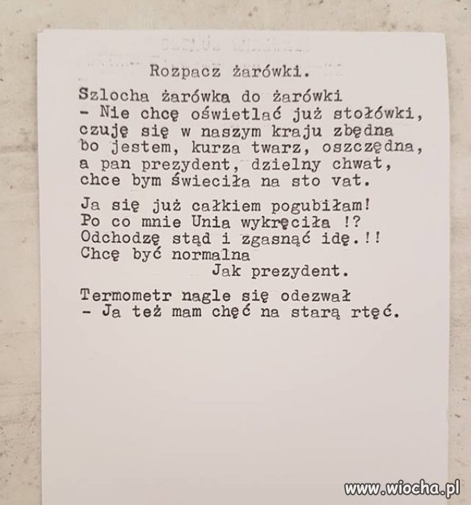 Trochę poezji politycznej