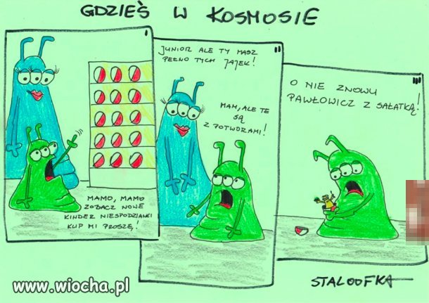Jajko  z niespodzianką, fuj.