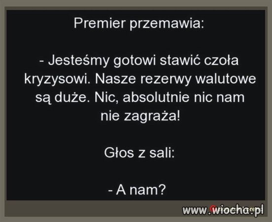 Premier przemawia