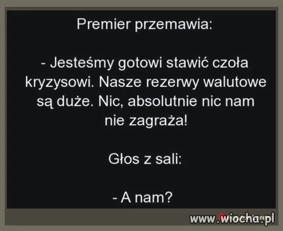 Premier przemawia