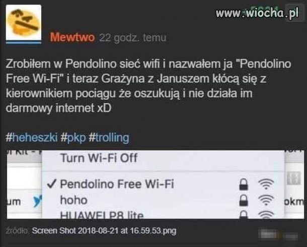 Wi-fi w pendolino