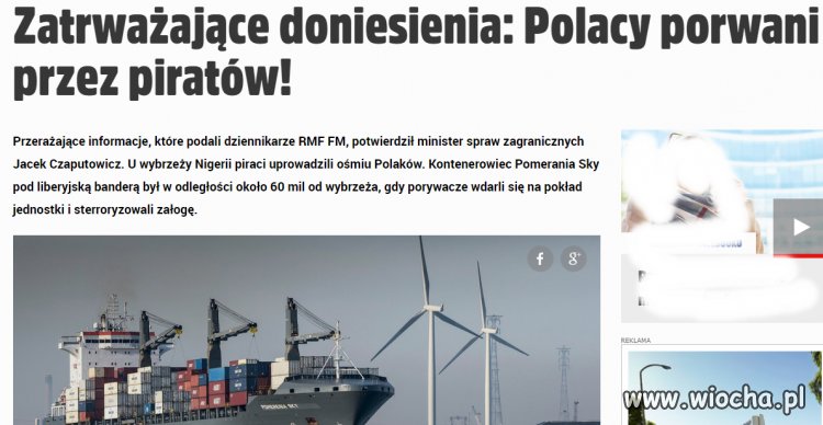 Piraci nie chcą kasy ale chcą ich wymienić