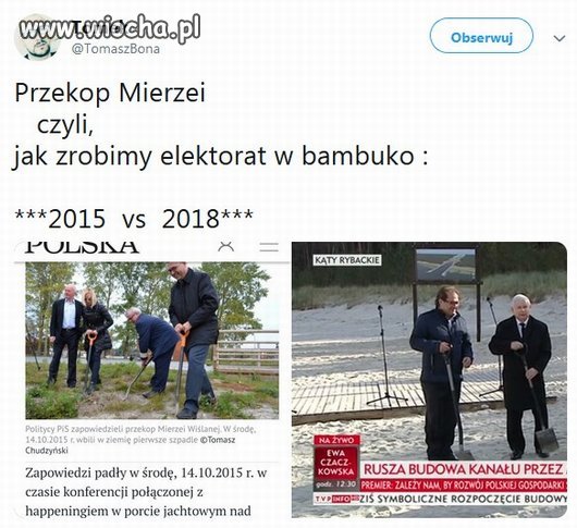 Jeszcze kilka takich inauguracji i się przekopią
