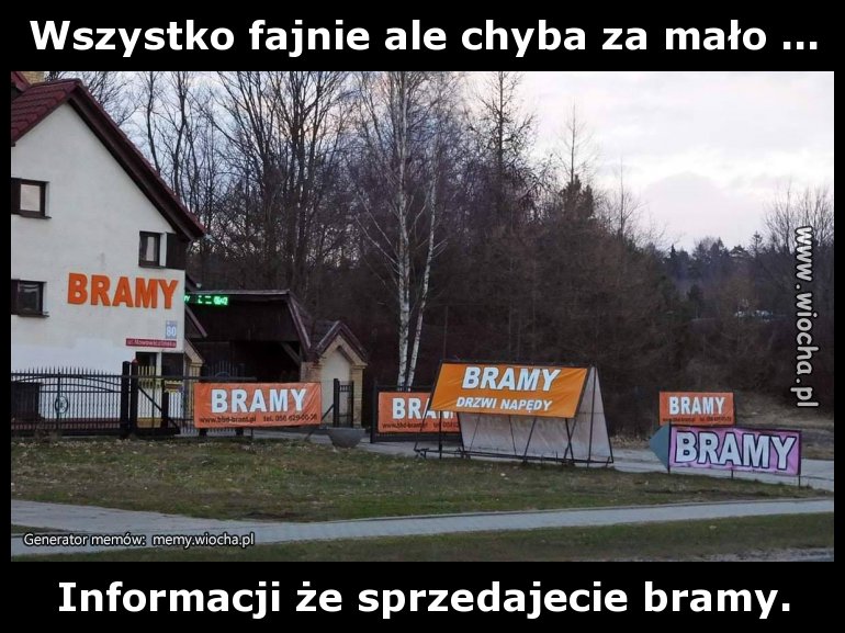 Wszystko fajnie ale chyba za mało ...